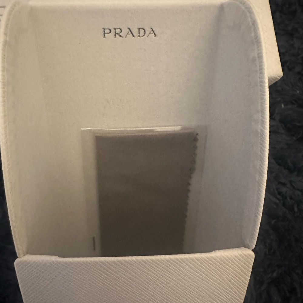 Prada sunglass case with cloth and Prada gift box